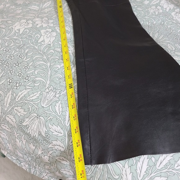 EXPRESS Black Leather Womens 9/10 Pants Biker Moto Rockstar Gf 90s Edgy Grunge - Picture 11 of 11